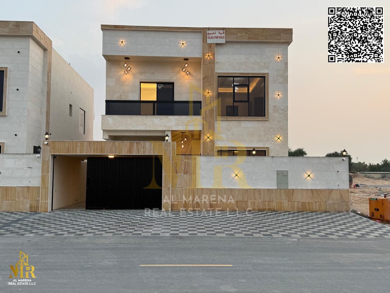 Villa in a prime location in Al Helio 2, directly behind the mosque, 5 master bedrooms, majlis, living hall, and modern kitchen, luxurious design, pri