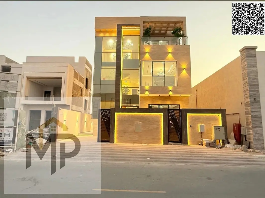 For sale: a luxurious villa with a sophisticated modern design, ready to move in immediately. It includes electricity, water, air conditioning, and re
