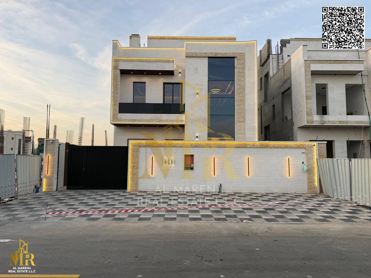 Super modern villa, two floors and roof, 5 master bedrooms with contemporary design and spacious layout, luxurious finishes, prime location, price inc
