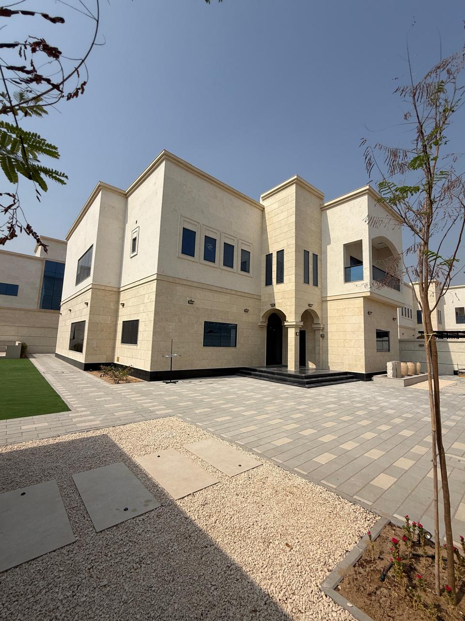 villa boasts a modern and elegant design