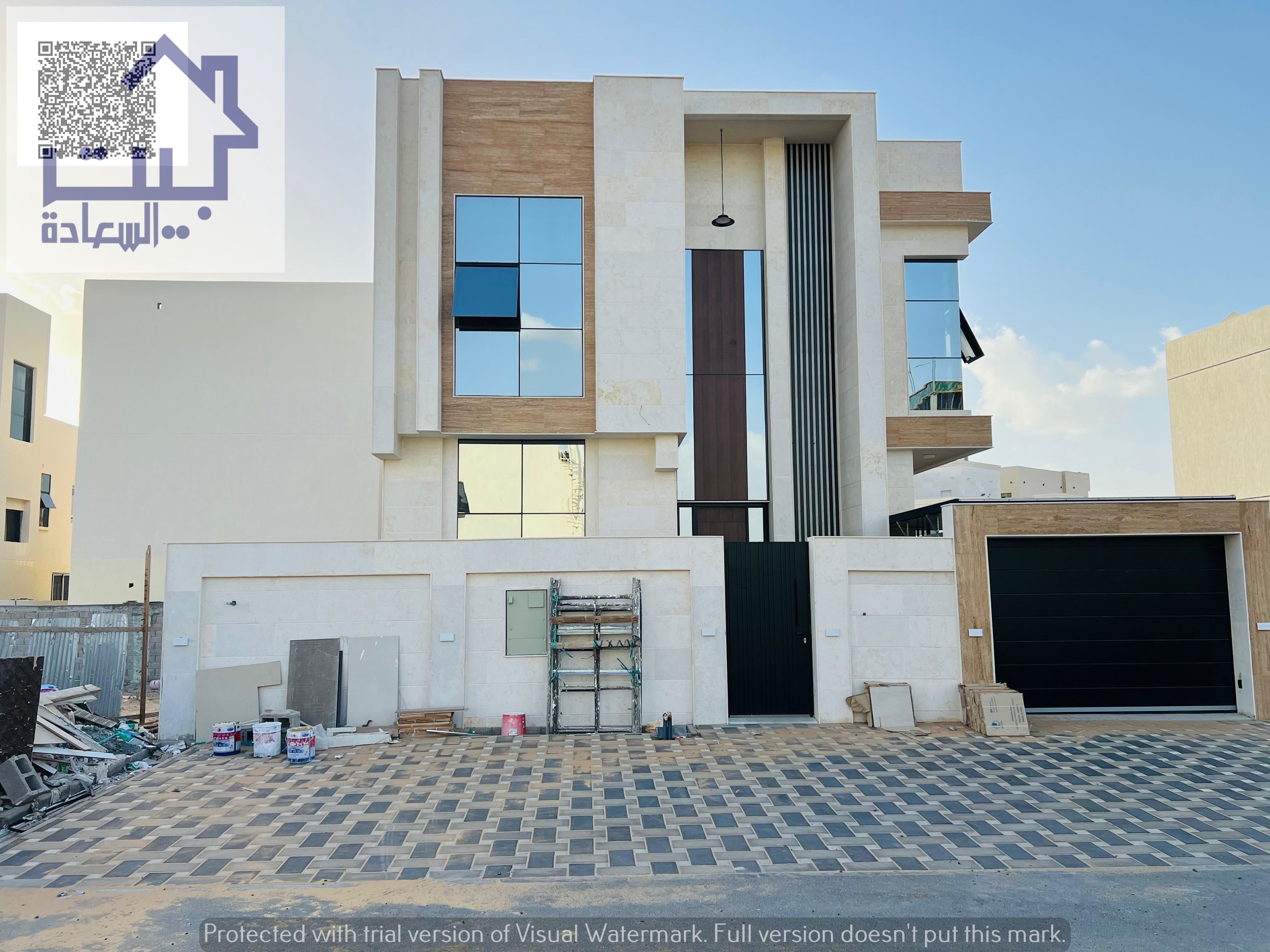 Luxury villa, registration and ownership fees included, near all services, on Sheikh Mohammed Bin Zayed Road. Freehold ownership for all nationalities