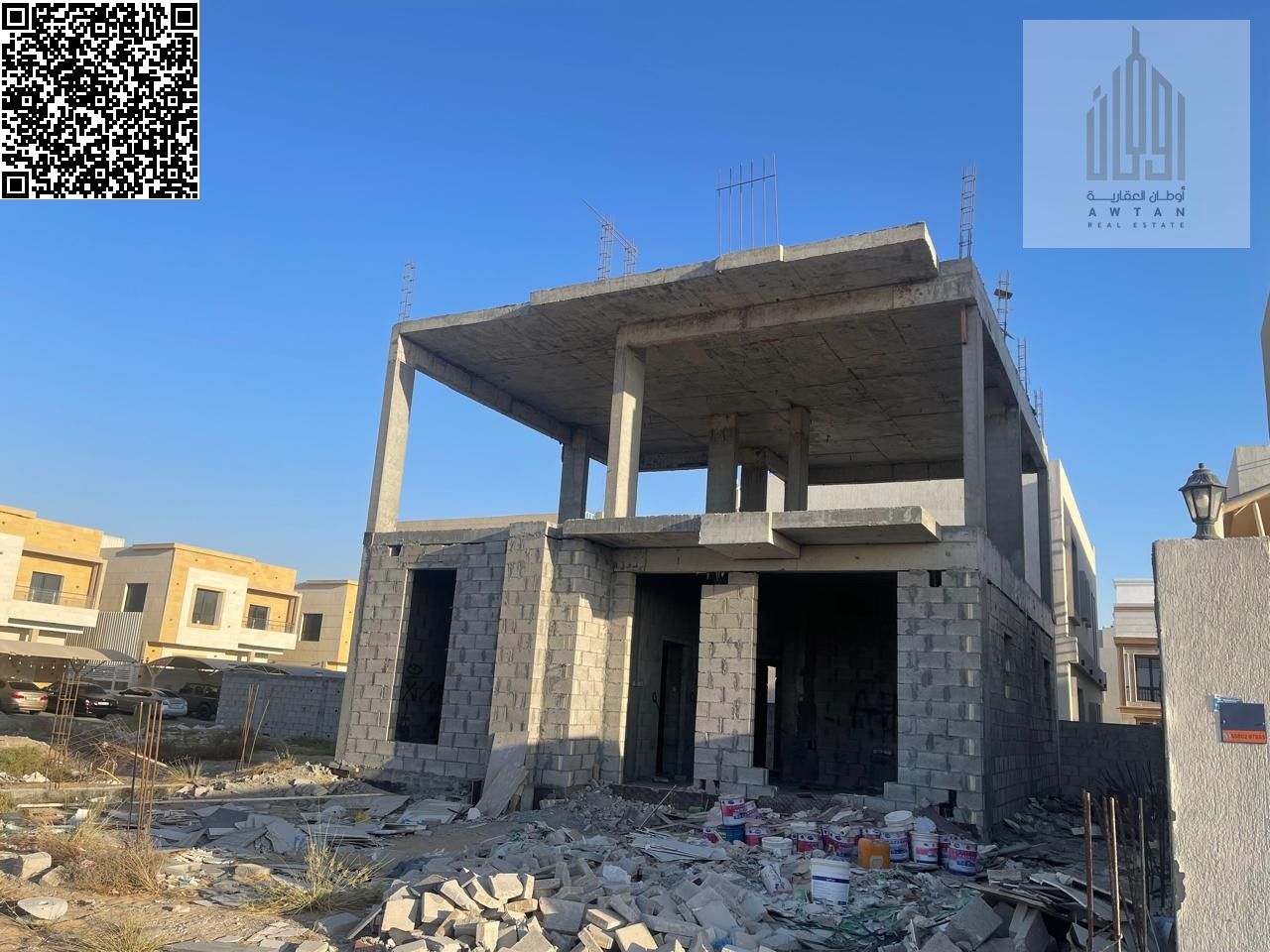 For sale, a residential investment villa in the Emirate of Ajman, Al Yasmeen area, Al Saada plan. The villa is located on a main street