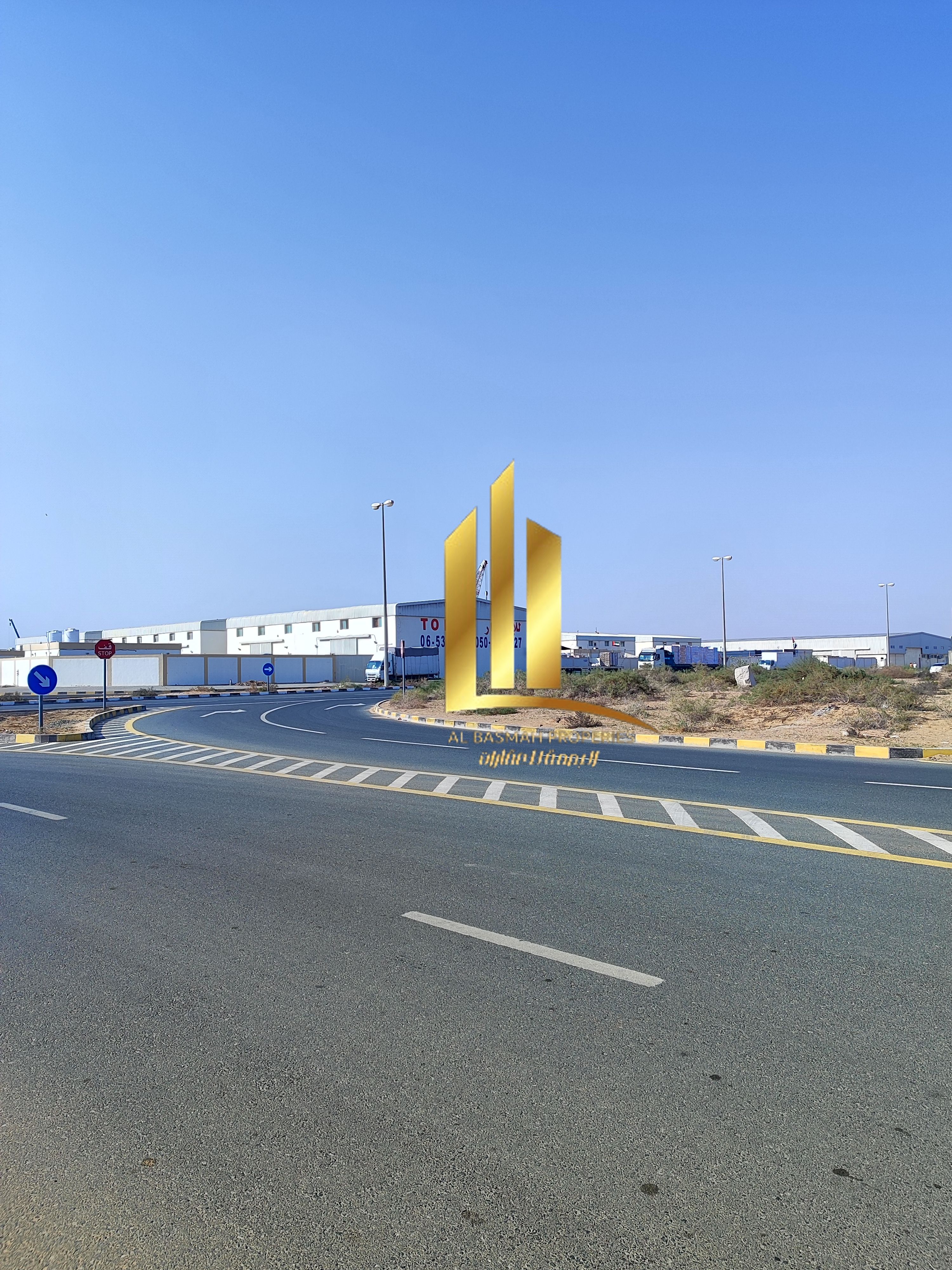 Corner plot of land for sale in Sharjah, Al Sajaa area, Emirates Industrial City