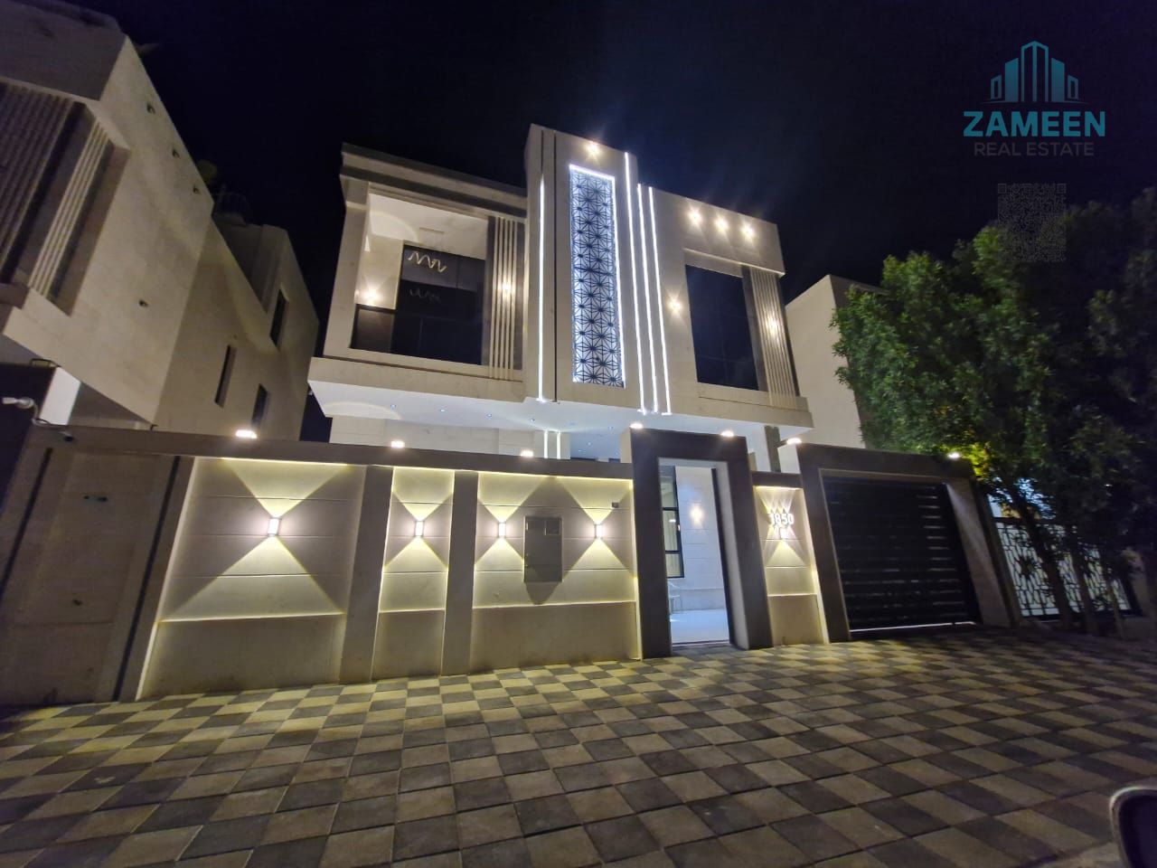 Villa for sale in Al Zahia consisting of 4 rooms with elevator and roof. Price 2.1 million including registration fees.