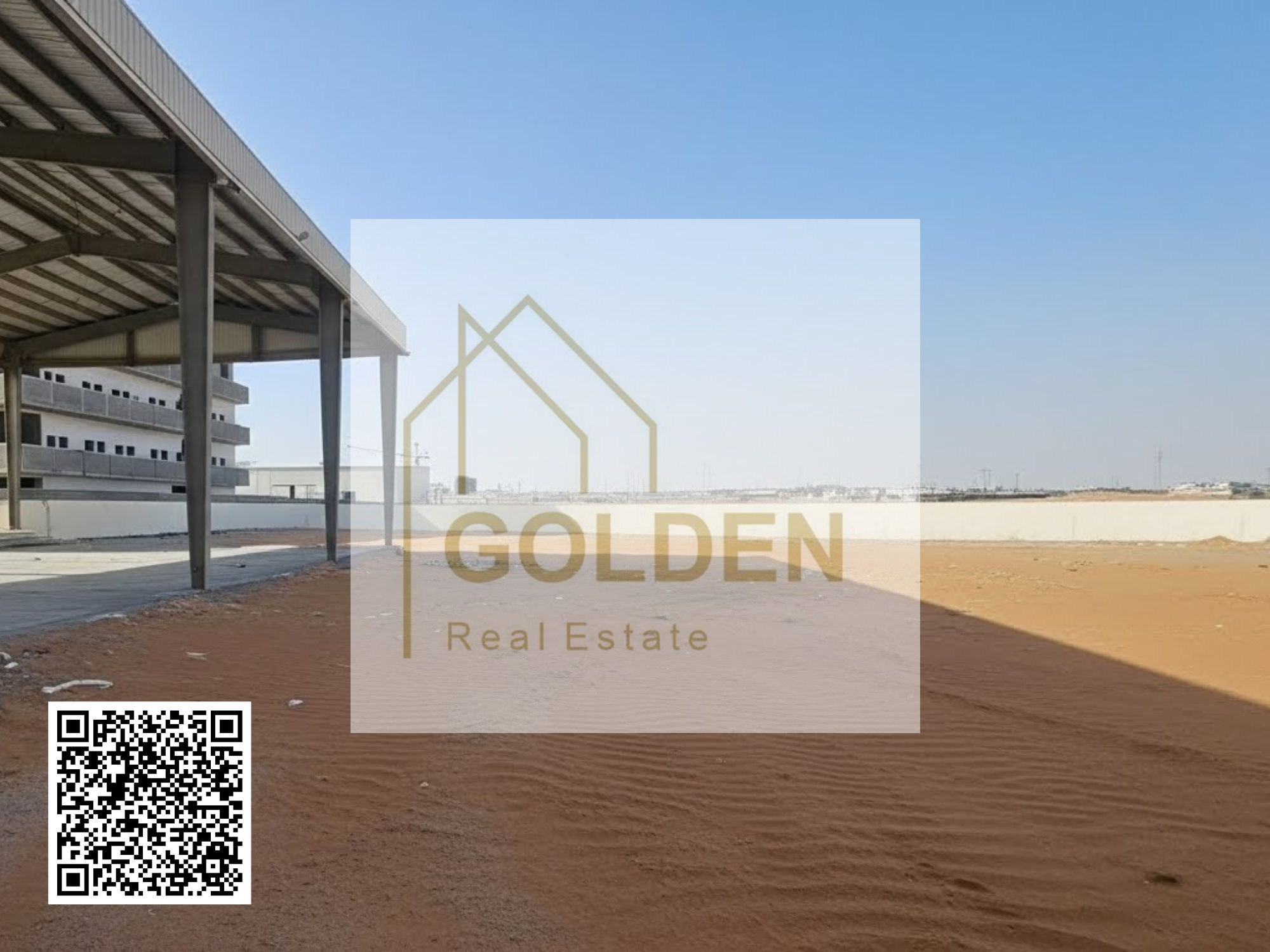 50 kW power main-road land plot, featuring enclosed and open warehouses plus a fully interlocked yard—designed for efficient storage, logistics