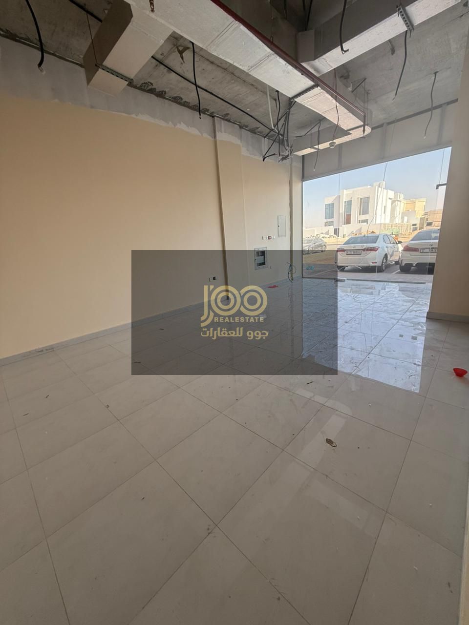 Commercial shop for rent in Al Haboub area, Umm Al Quwain, with a strategic location and ready for immediate occupancy.
