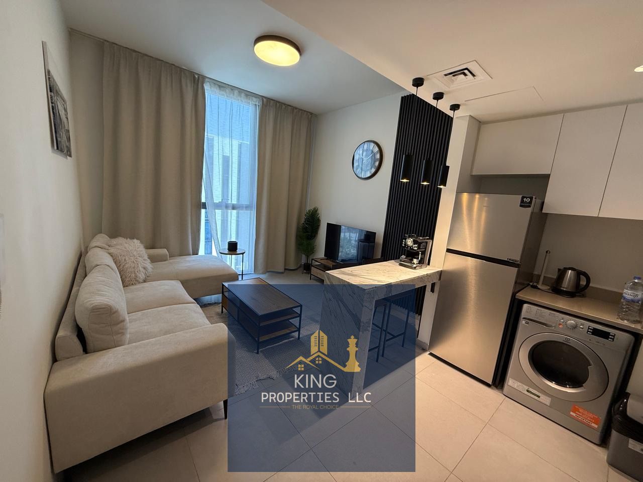 Elegant 1BHK furnished Apartment with Modern Washroom | East Village, Aljada