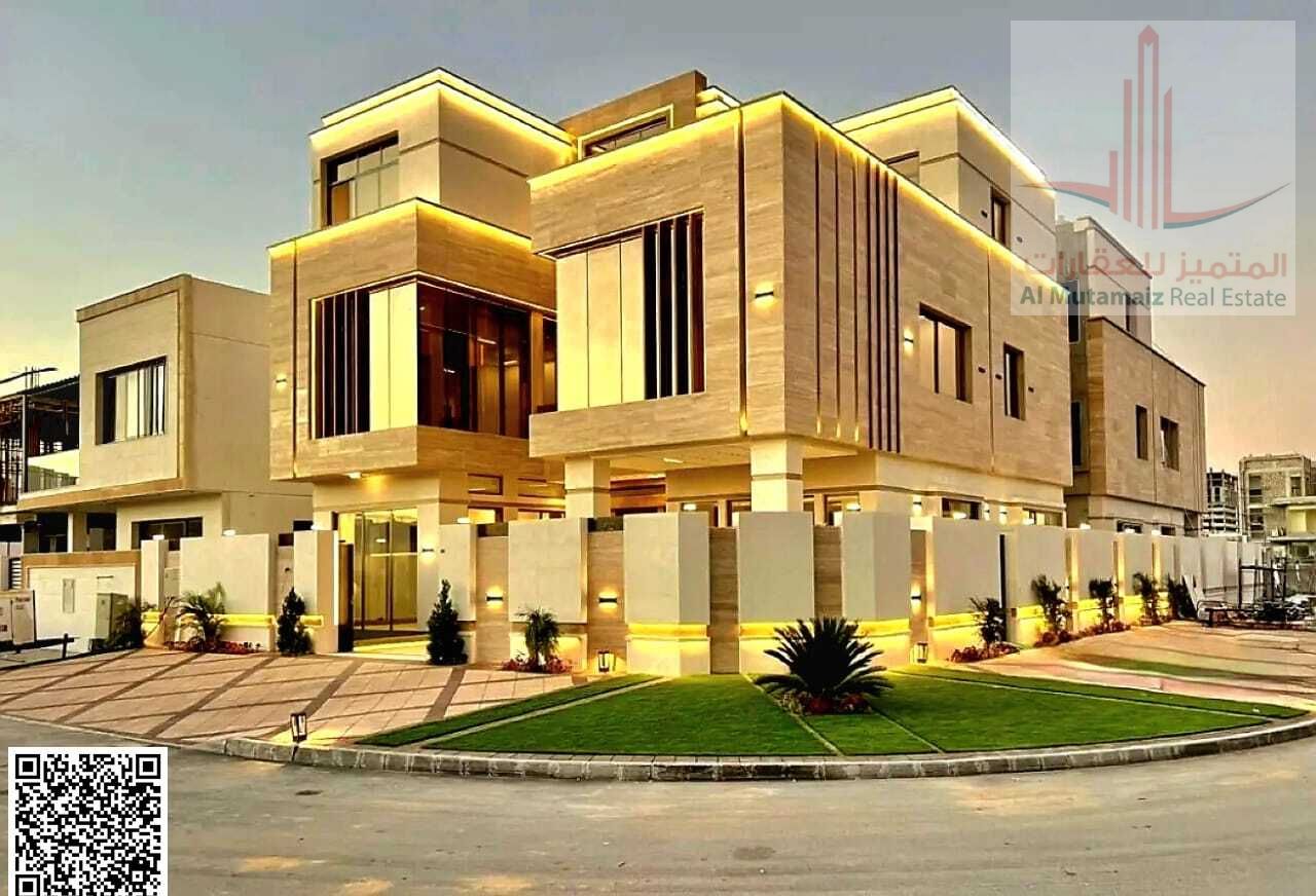 For sale in Ajman: Corner villa 6bhk with majlis, roof terrace, and swimming pool in Al Yasmin. Asking AED 3.8 million including registration fees.