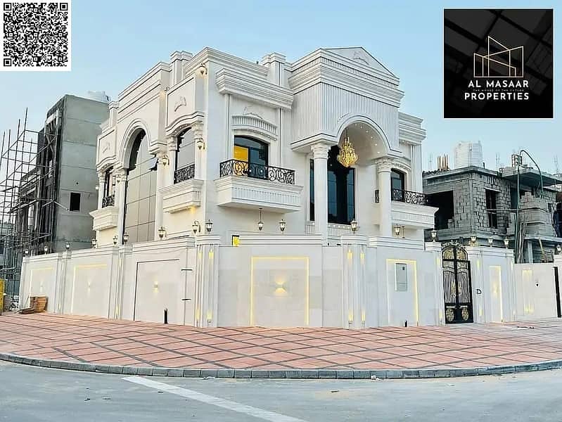 Villa with all registration and ownership fees included, ready to move in, in one of Ajman's most prestigious areas, freehold ownership.