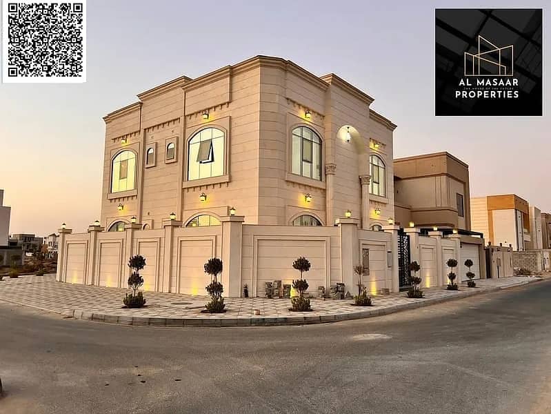A villa with all-inclusive price (electricity, water, and air conditioning) ready for occupancy in one of Ajman's most prestigious areas. Freehold own