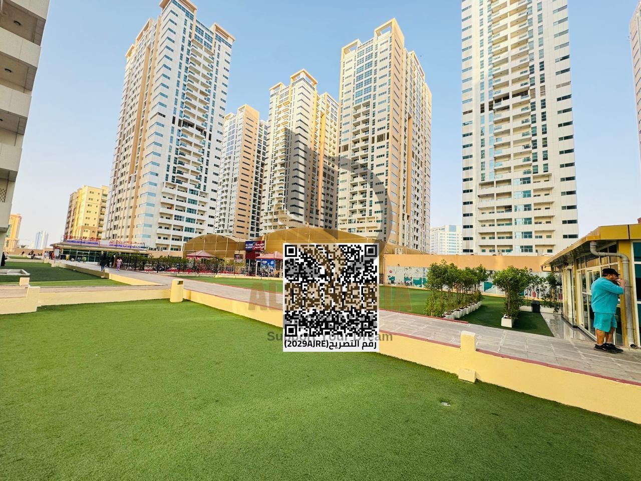 A great opportunity to own or invest in a prime location in Ajman. Well-sized studio apartment in Al Nuaimiya Tower C, offering a flexible payment