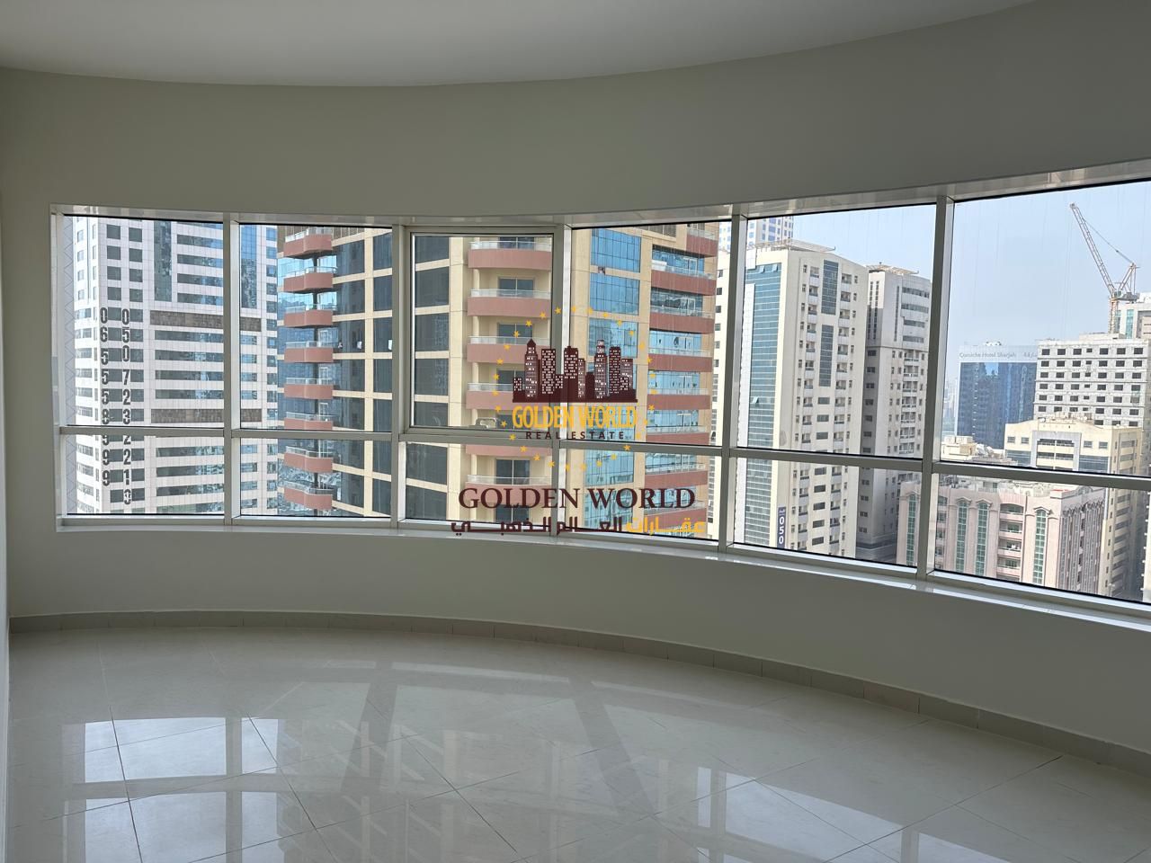 Spacious Three Bedroom Apartment in Al Khan Al Qasba with Panoramic Views, Free AC, Full Facilities and Prime Location