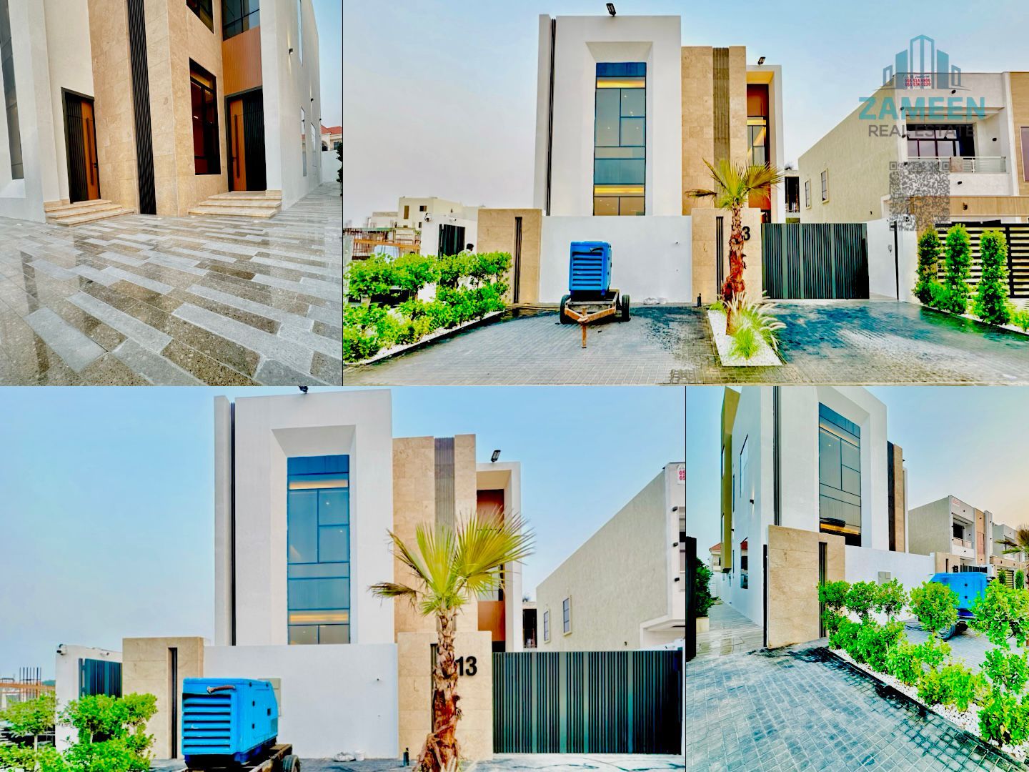 Luxurious "Personal Finished" Villa for Sale - Al Helio 2 (Ajman) Modern design with a rooftop staircase and a price that includes all registratio