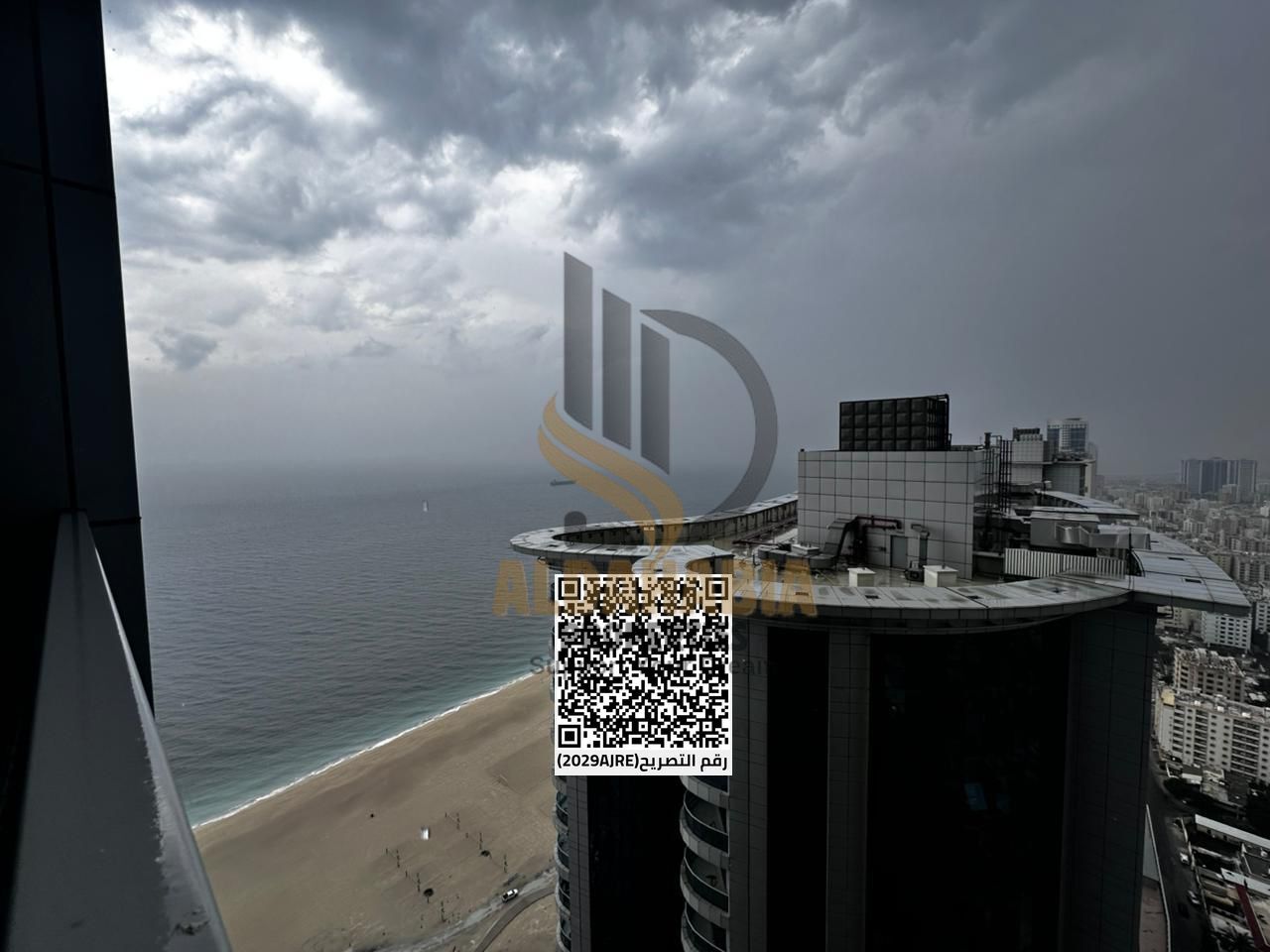 A prime resale opportunity in Ajman Corniche Towers with stunning full views of the sea and city, ideal for living or investment with good rental inc