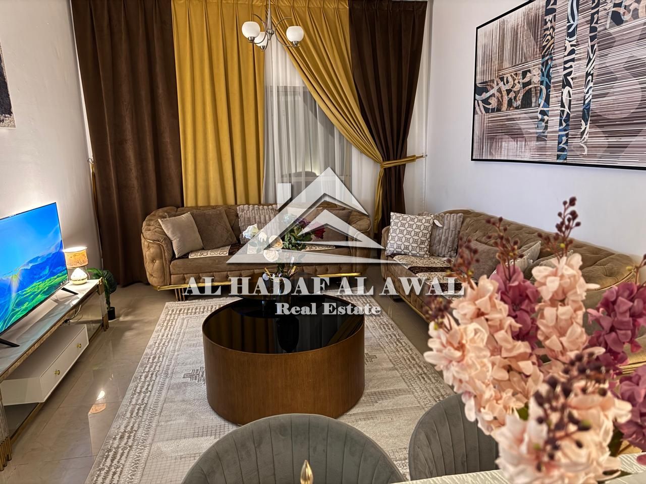 Two rooms for rent monthly, Khan Al Thani, super deluxe furnishings, master bedroom view, 7000 with internetet,