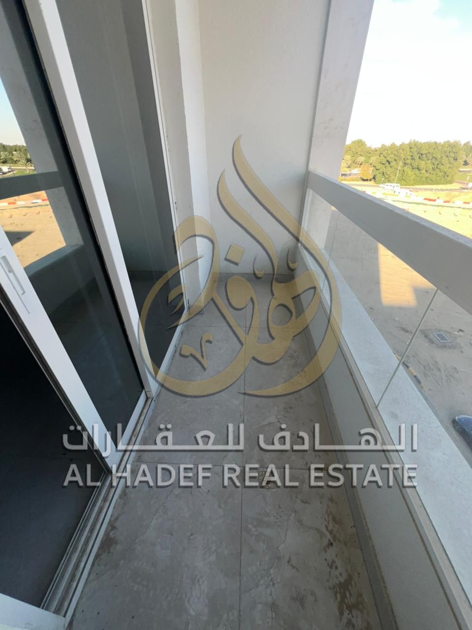 In Al Zahia, first resident on Sheikh Mohammed bin Zayed Street: one bedroom and a living room with a balcony, 2 bathrooms + balcony. Security deposit