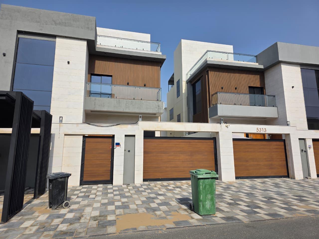 Villa for sale or rent in Al Yasmin area, Al Maidan plan. It consists of a ground floor, first floor, and roof, and includes a majlis, living room, ki