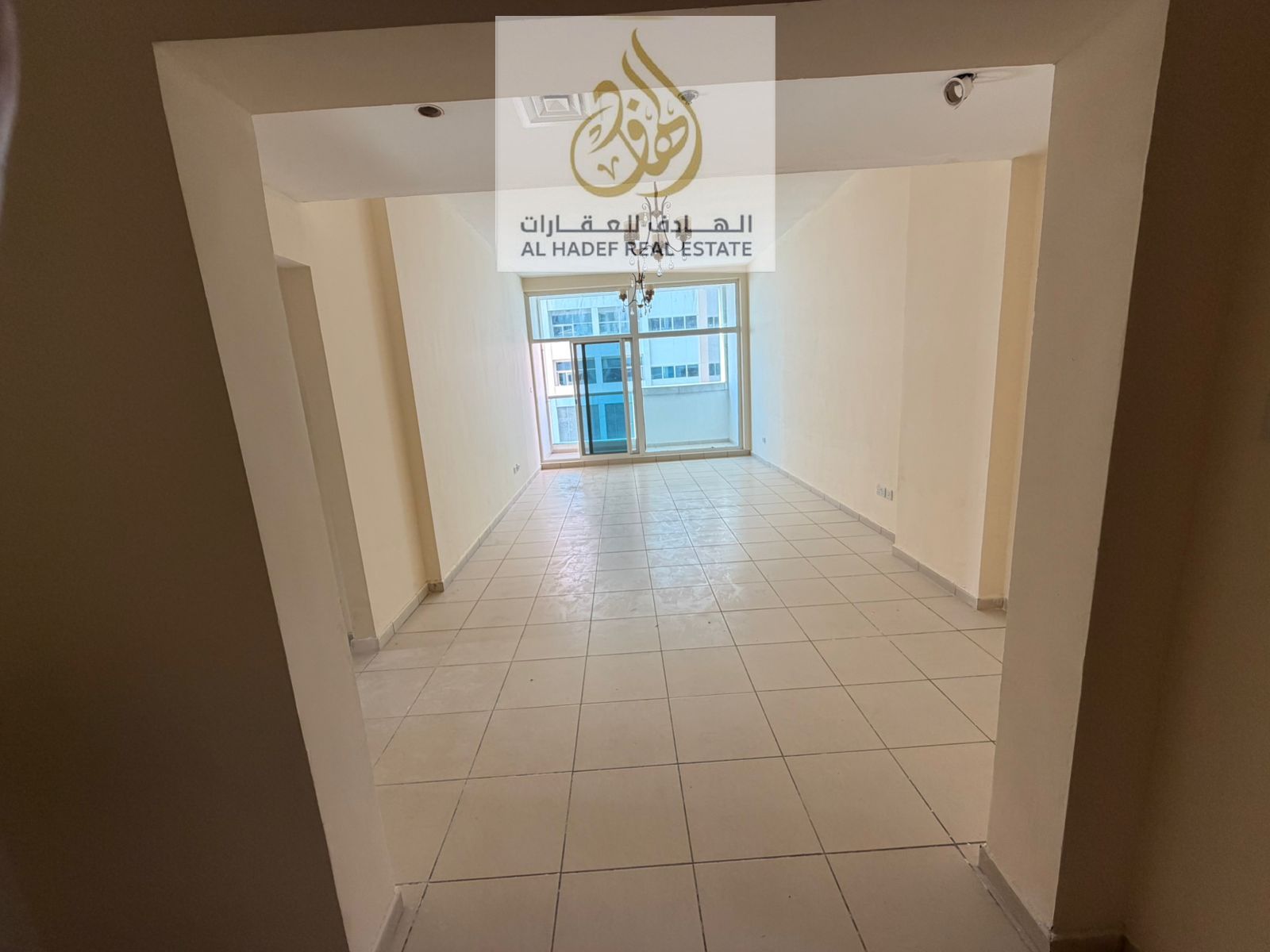 Two bedrooms, a living room, three bathrooms, and a laundry room. This is one of the largest apartments in Ajman. Excellent offer and a golden opportu