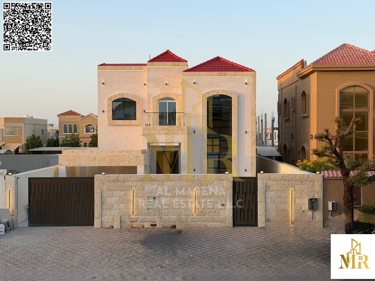 Luxury villa for sale in Al Muwaihat 1 | 5 master bedrooms + 7 bathrooms | Price includes , water, air conditioning, and furnishings