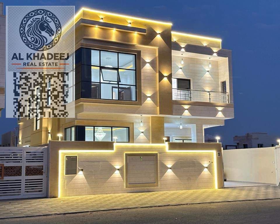 A distinctive villa is available for rent in the Al Yasmeen area of Ajman. This villa is ideal for large families and offers privacy and comfort.