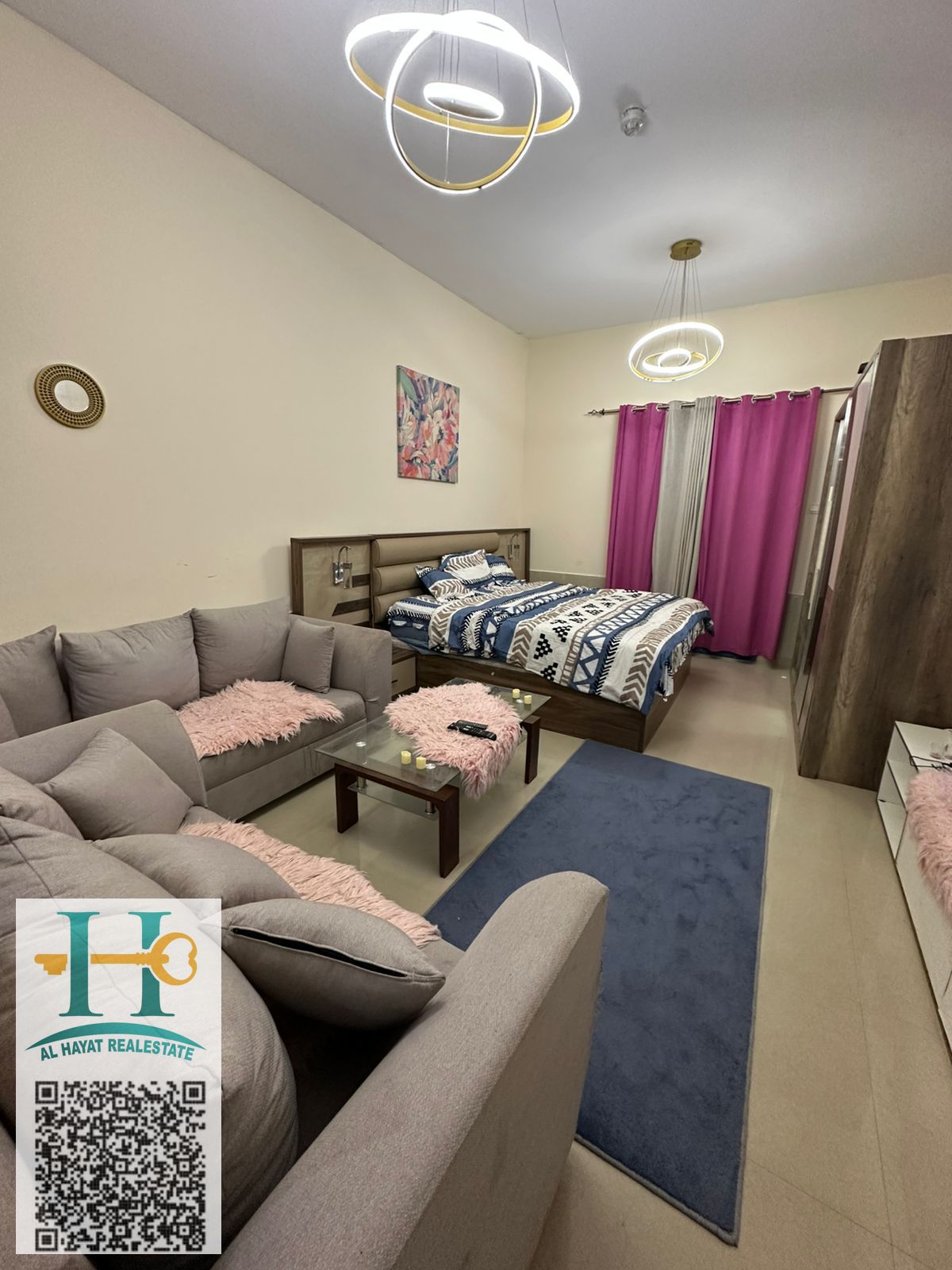 Furnished studio in Al Nuaimiya Towers, Tower C, monthly rent