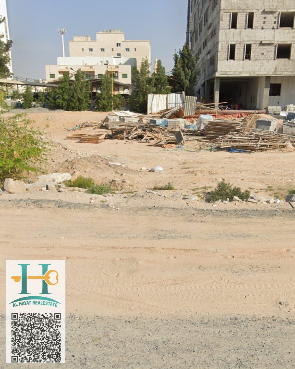 Residential and commercial land (ground floor + 6) in Rawdah 2, freehold for all nationalities