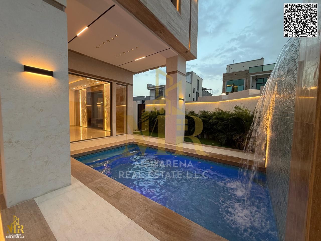 Corner villa in Al Yasmeen, two floors plus roof, 6 bedrooms with modern design, private pool and elevator, luxury finishes, prime location, all-inclu