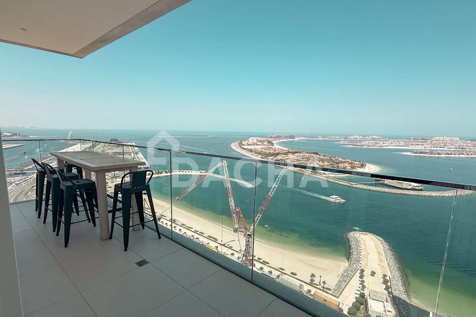 Furnished | Palm and Marina Views | High Floor