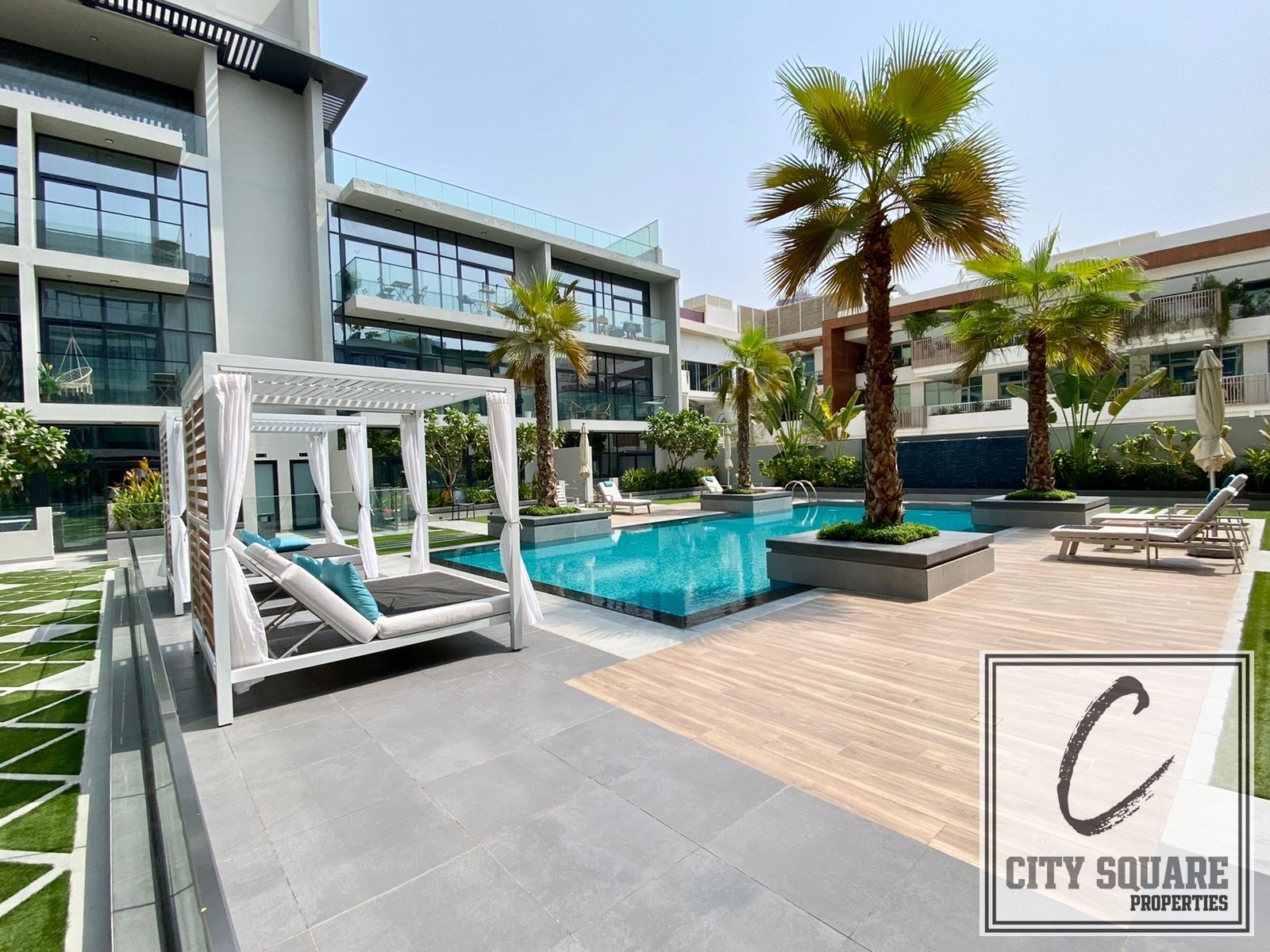 Modern 1 BHK | Terrace | Pool View