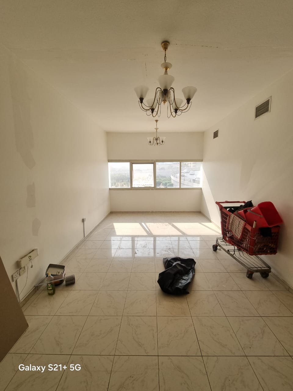 Spacious 3BHK apartment with maid’s room in Abu Shagara – Al Wahda Street, featuring 3 bathrooms, free central AC, free maintenance, no commission, an