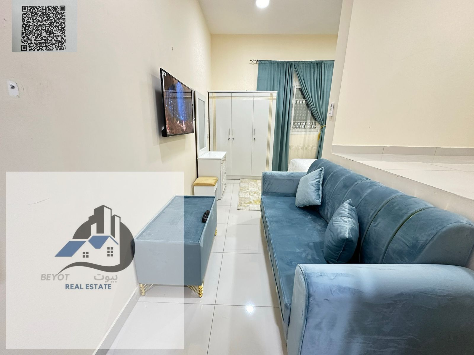 Studio apartment for monthly rent in Ajman, Al Rawda 1 area
