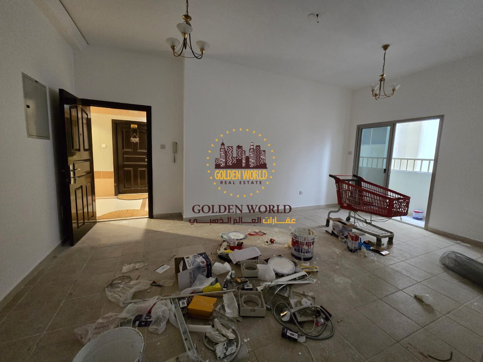 Apartment for rent in Al Qasimia Al Nad, next to Al Majaz 1, featuring 2 bedrooms + living room with balcony, 2 bathrooms, bright and spacious.