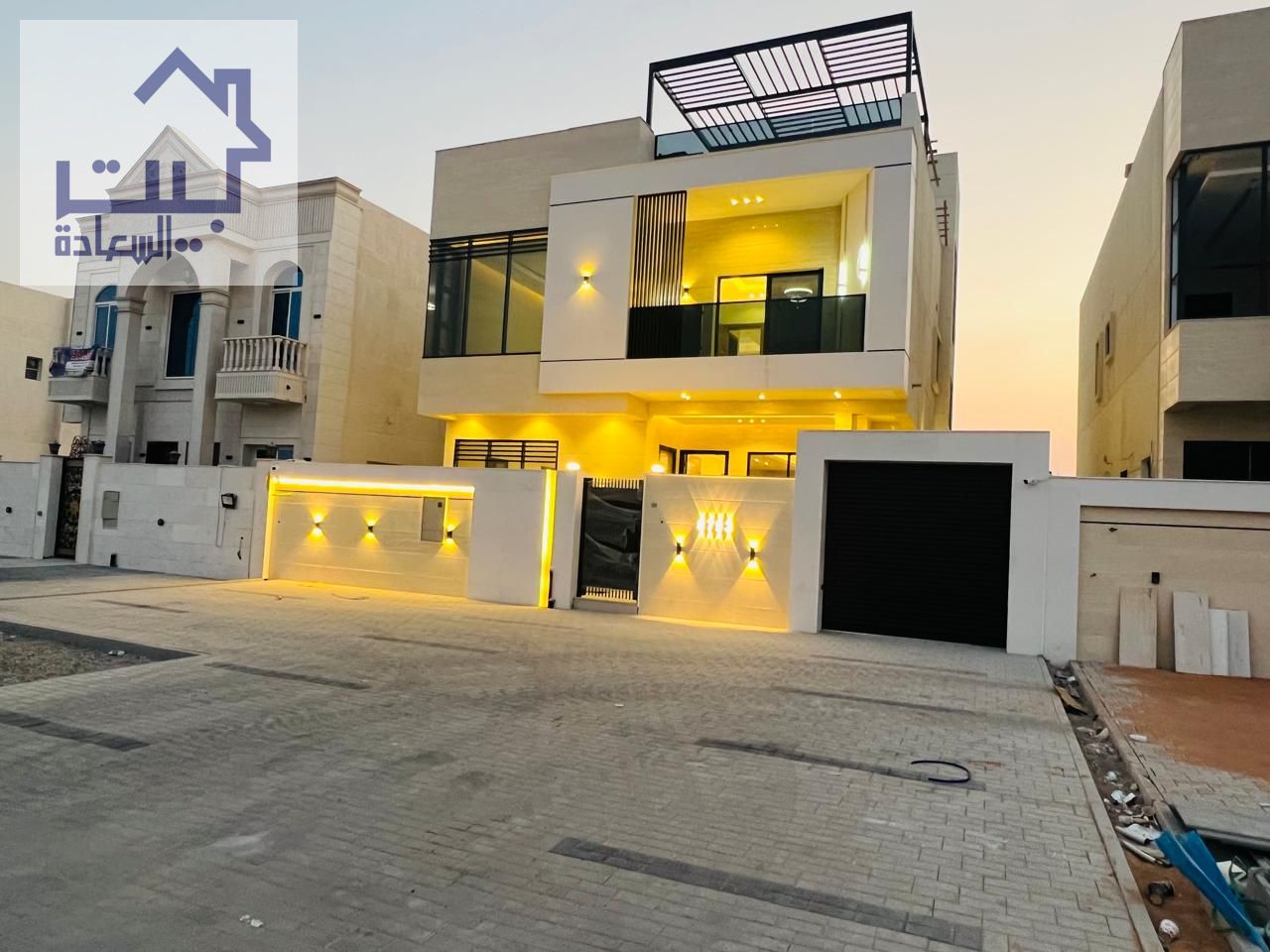 Your dream villa, luxurious and located in the Al Zahiyah area (Ajman), with five bedrooms, very close to all services and near Sheikh Mohammed Bin Za