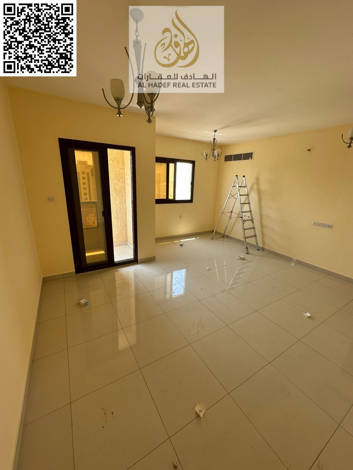 Two bedrooms and a separate living room, large area, with 2 bathrooms and built-in wardrobes.