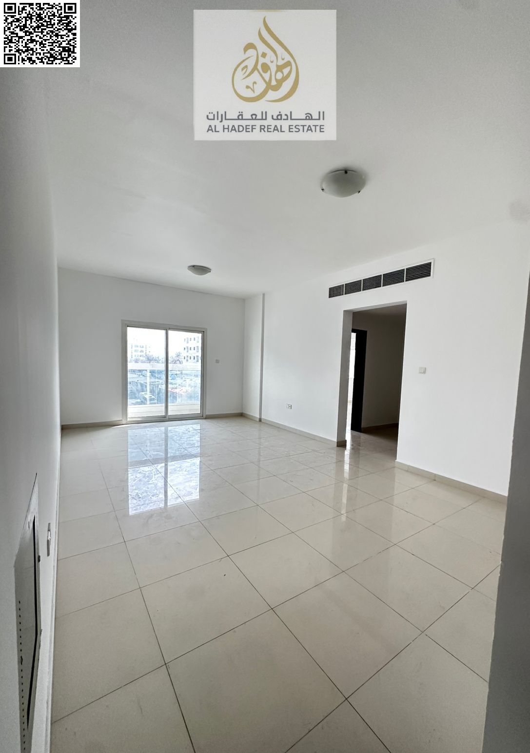 Annual rent in Ajman, Al Rashidiya 2 area, next to Ladies Park. The building is for families. It features two bedrooms and a living room, a balcony wi