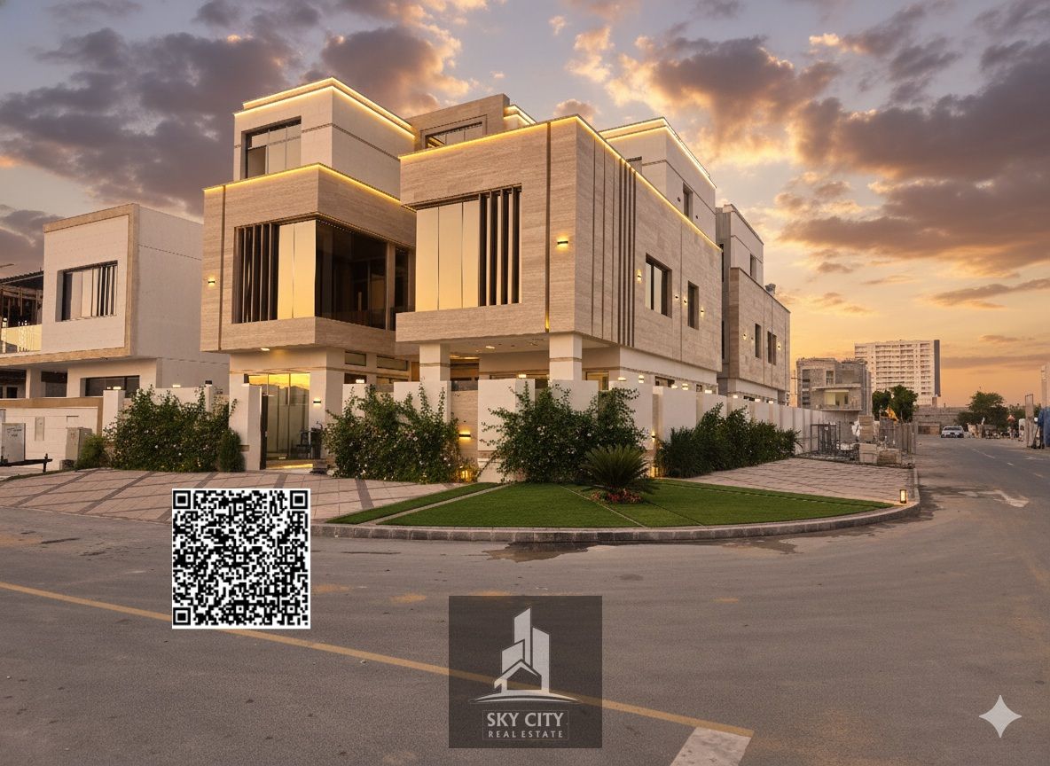 The most beautiful villas in Al Yasmin, in a prime location opposite Al Yasmin Public Park, with a swimming pool and elevator.