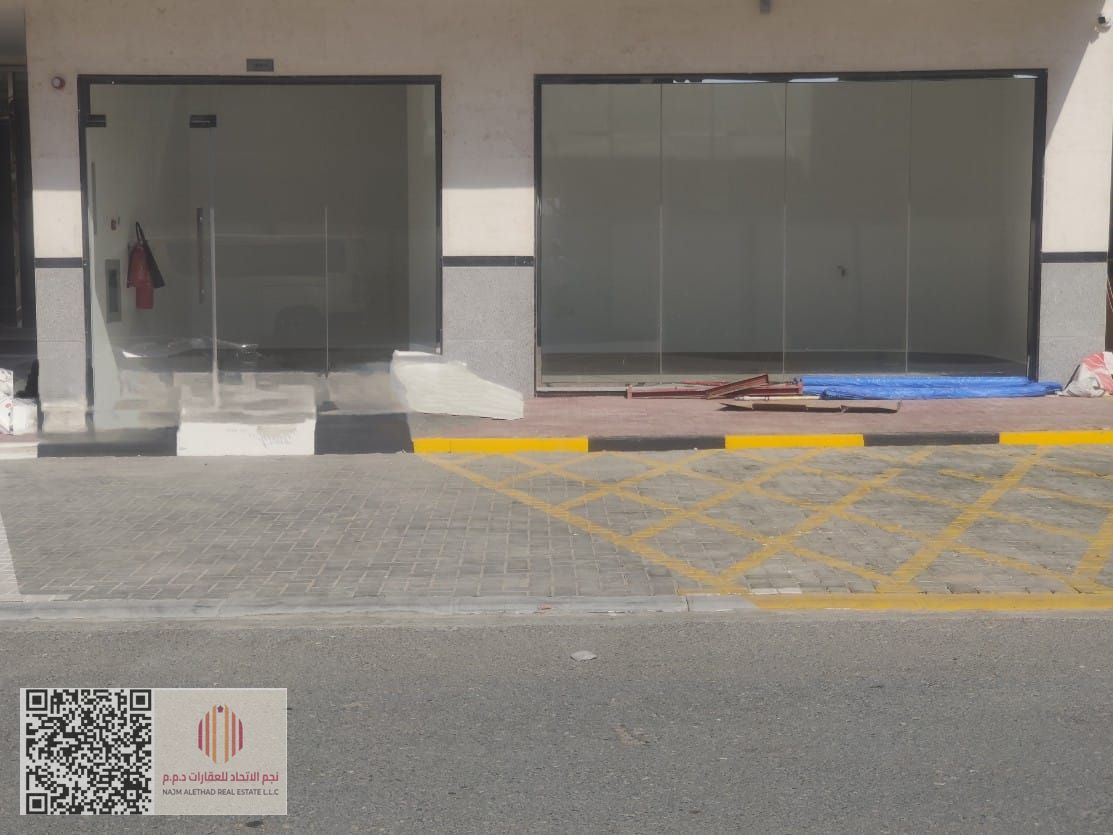 Commercial Shop for Annual Rent – First Occupancy Location: Ajman – Al Jurf 3 A distinctive first-occupancy commercial shop located in a new build