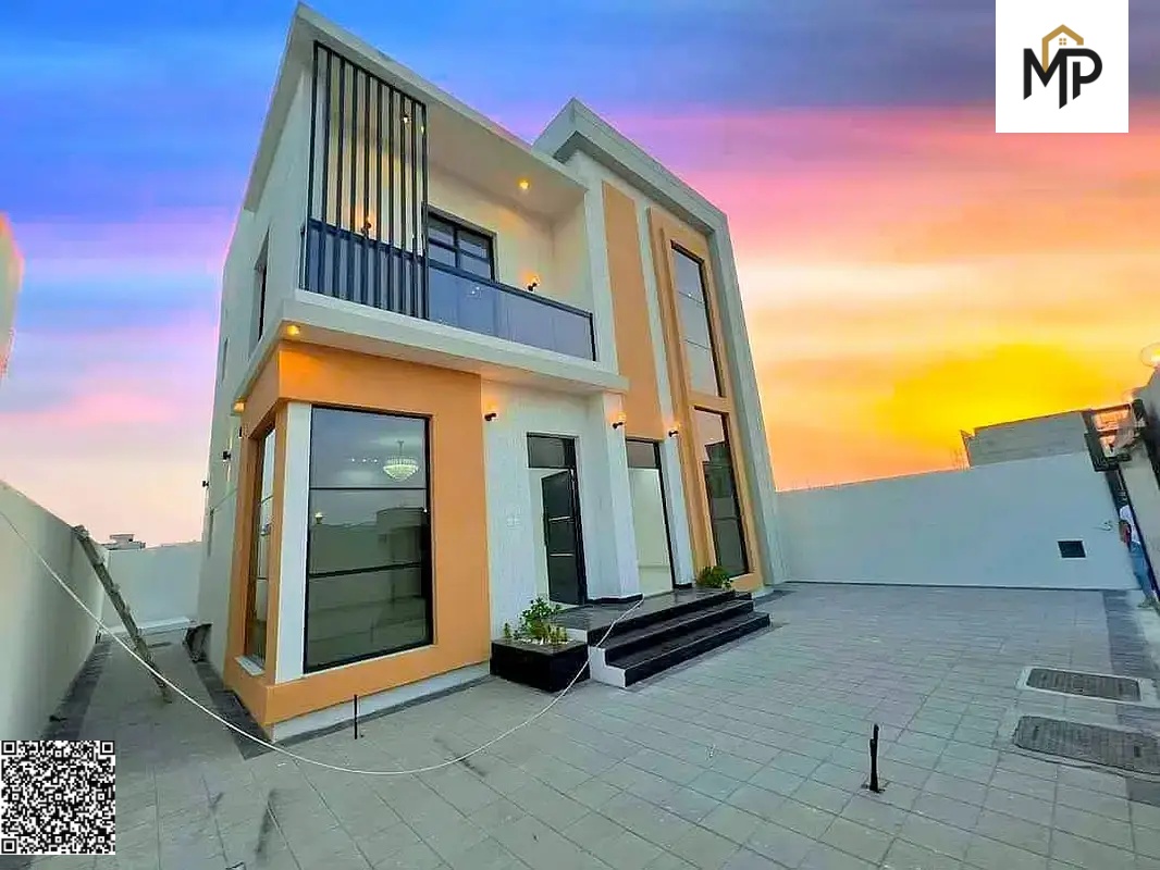 A villa with a price that includes registration and ownership fees, ready to move in, in the most prestigious areas of Ajman with freehold ownership.