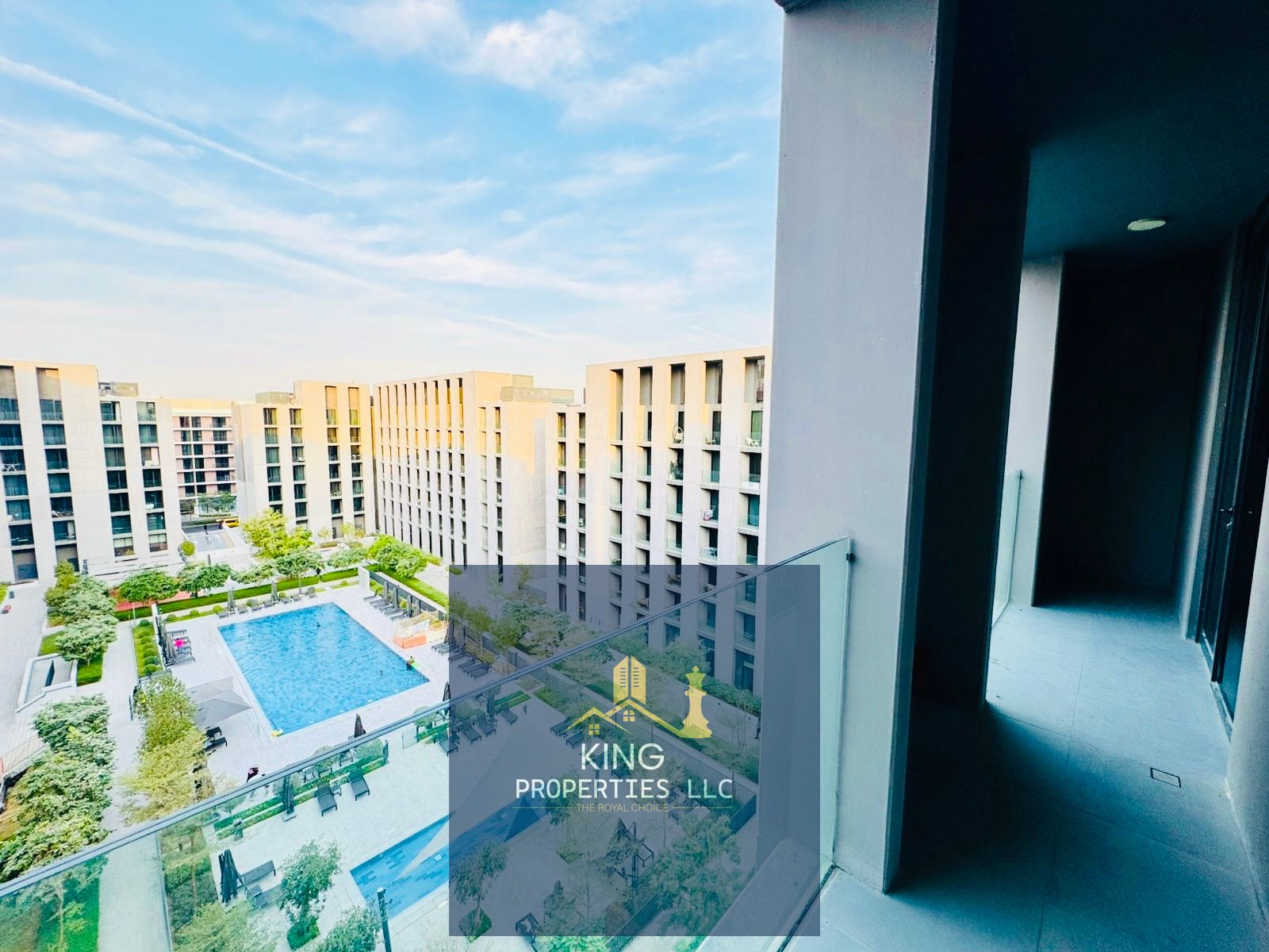 Spacious 1 bhk with balcony pool view for rent Al mamsha Sharjah