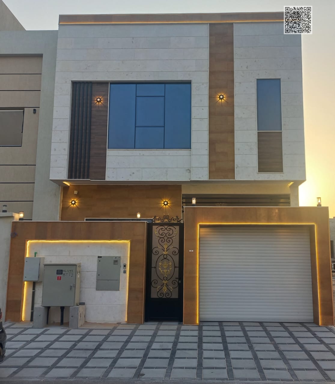 Villa for sale in Al Jasmine area, a prime location opposite Rahmaniyah Sharjah, including electricity, water and air conditioners.