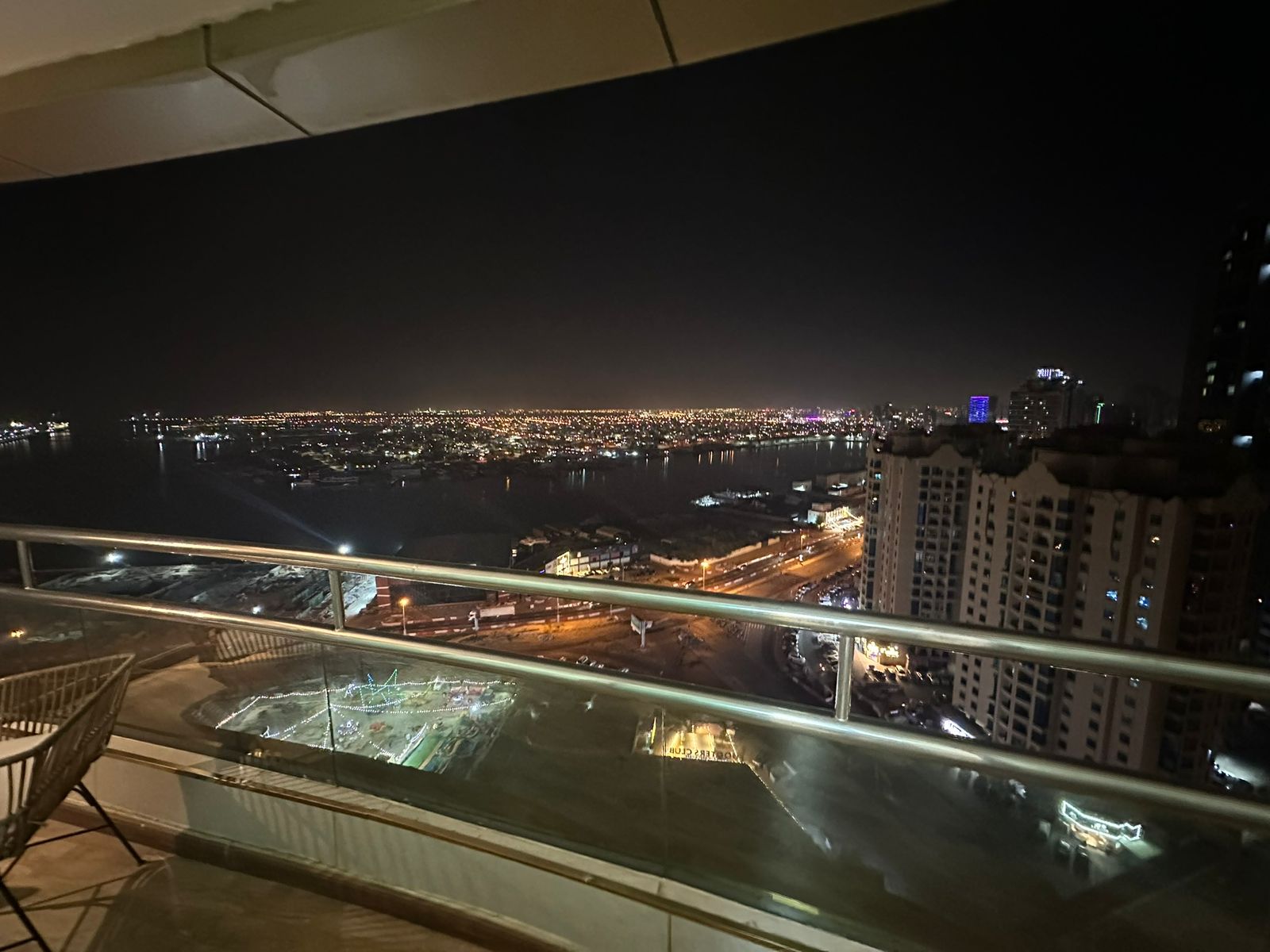 2-bedroom apartment for sale in Horizon Towers Ajman, sea view, 3 bathrooms, furnished, parking, spacious layout.