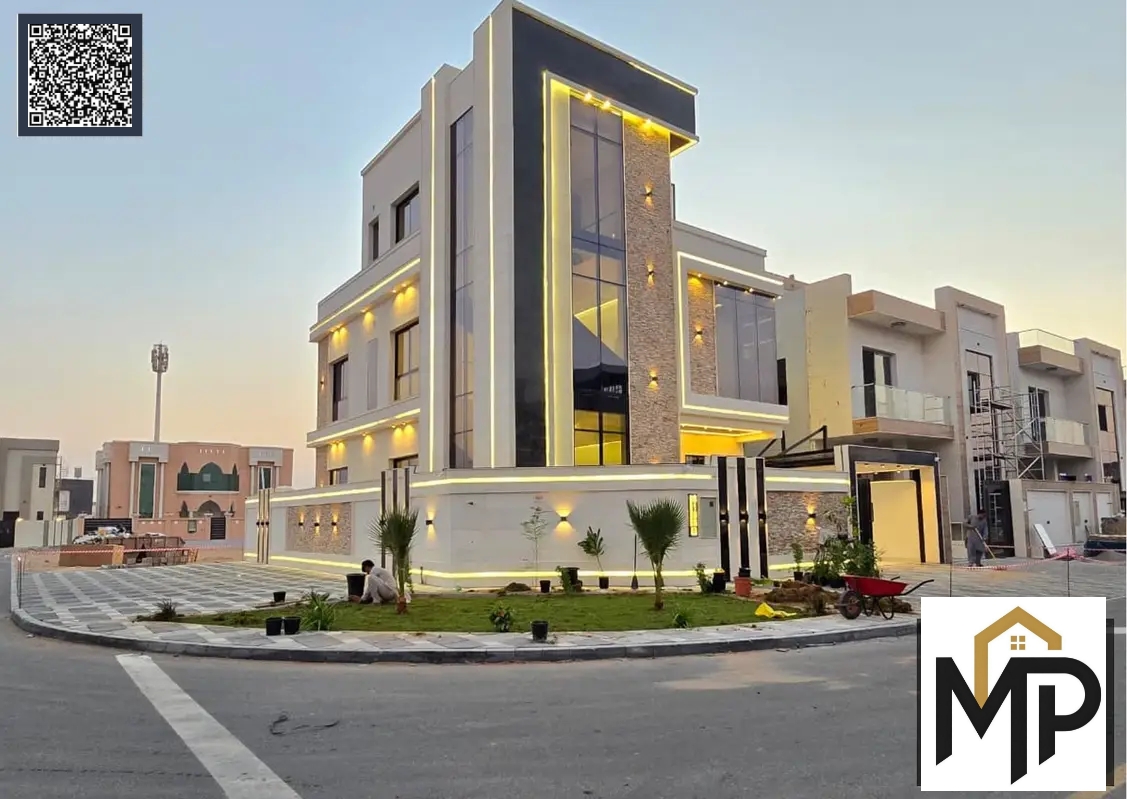 Prime corner location – Luxurious villa in Al Yasmin with five master bedrooms, roof terrace, and high-end finishing, ready for immediate occupancy