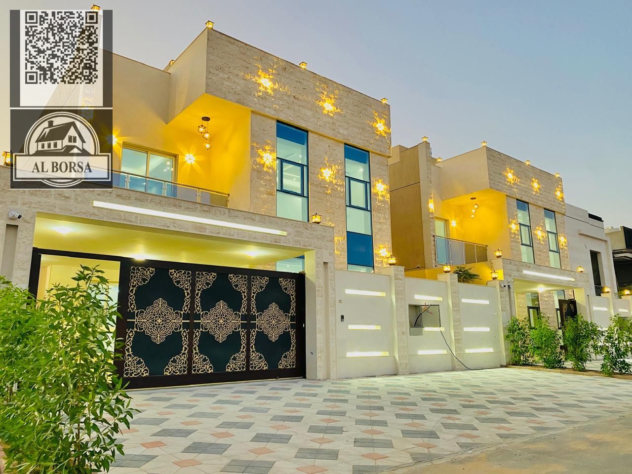 For rent: Villa in Al Helio 2 – Ajman, 5 master bedrooms with built-in wardrobes + Majlis + Hall + Maid's room, central air conditioning, ground fl