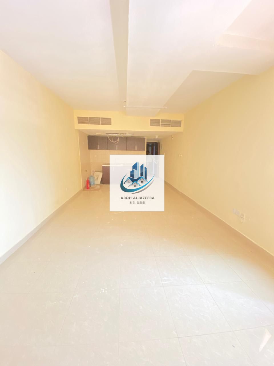 Spacious studio apartment in a family building