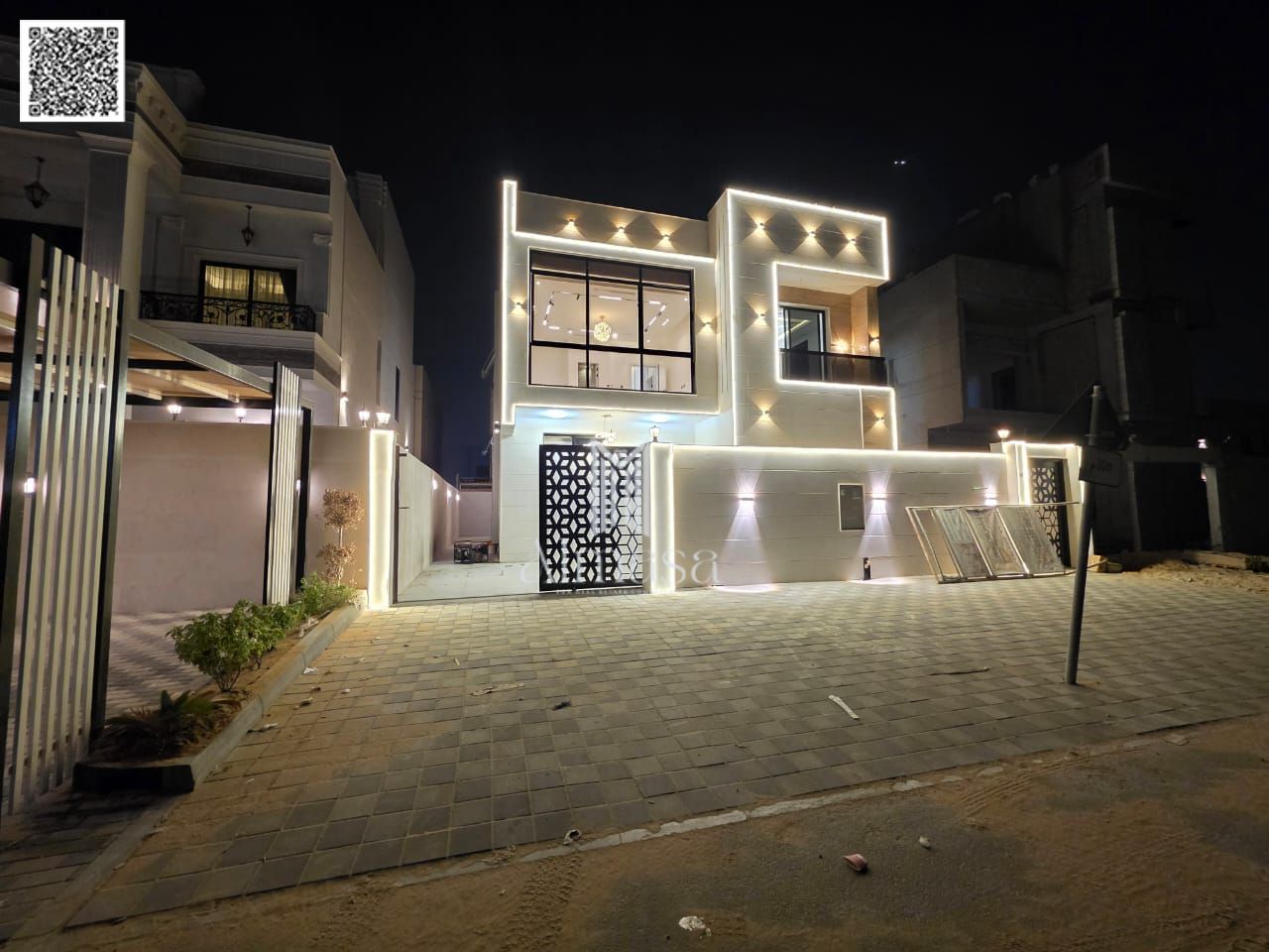 Own a villa with a private pool, European design, custom finishing opposite Sheikh Mohammed Bin Zayed Road registration and ownership fees included