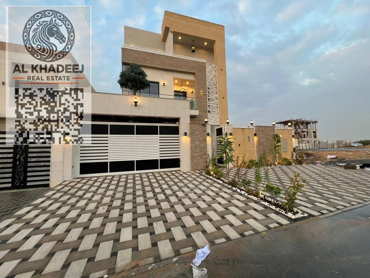 For sale: Super deluxe villa with swimming pool and elevator, registration fees included, in Al-Haliou 2, near all services