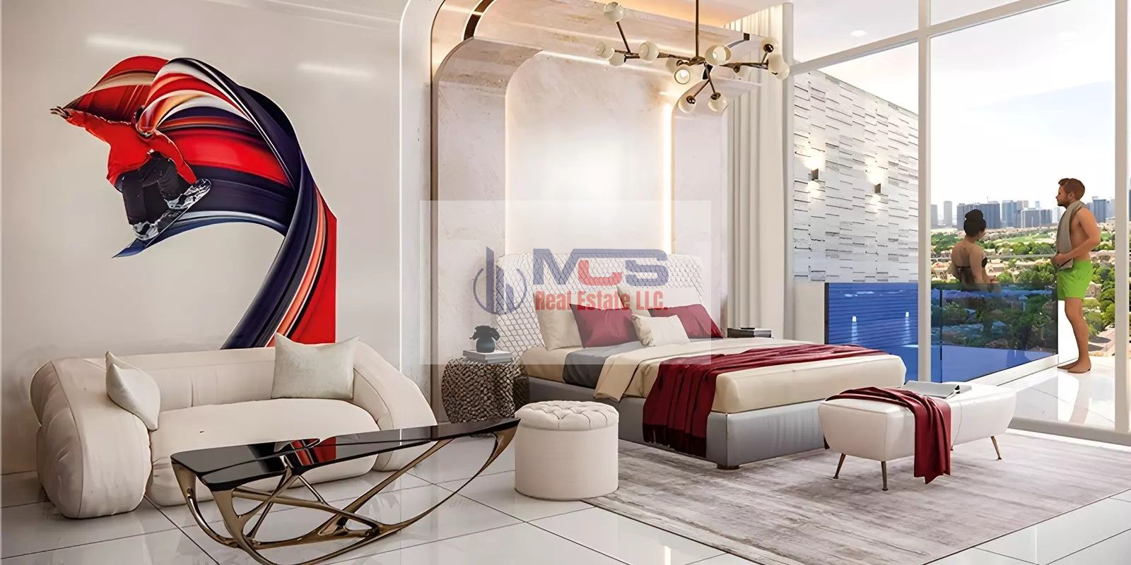 Studio with Pool in Dubai Sports City | Luxuriously Furnished | High Floor | Big layout