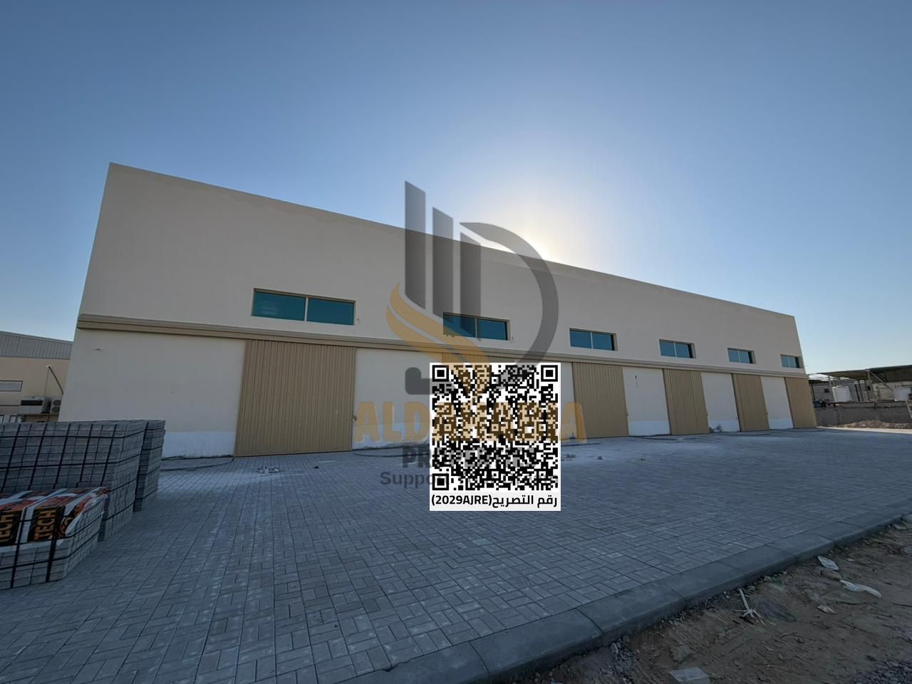 warehouses for rent in a prime location in Al Jurf Industrial Area, Ajman, suitable for various commercial and industrial activities.