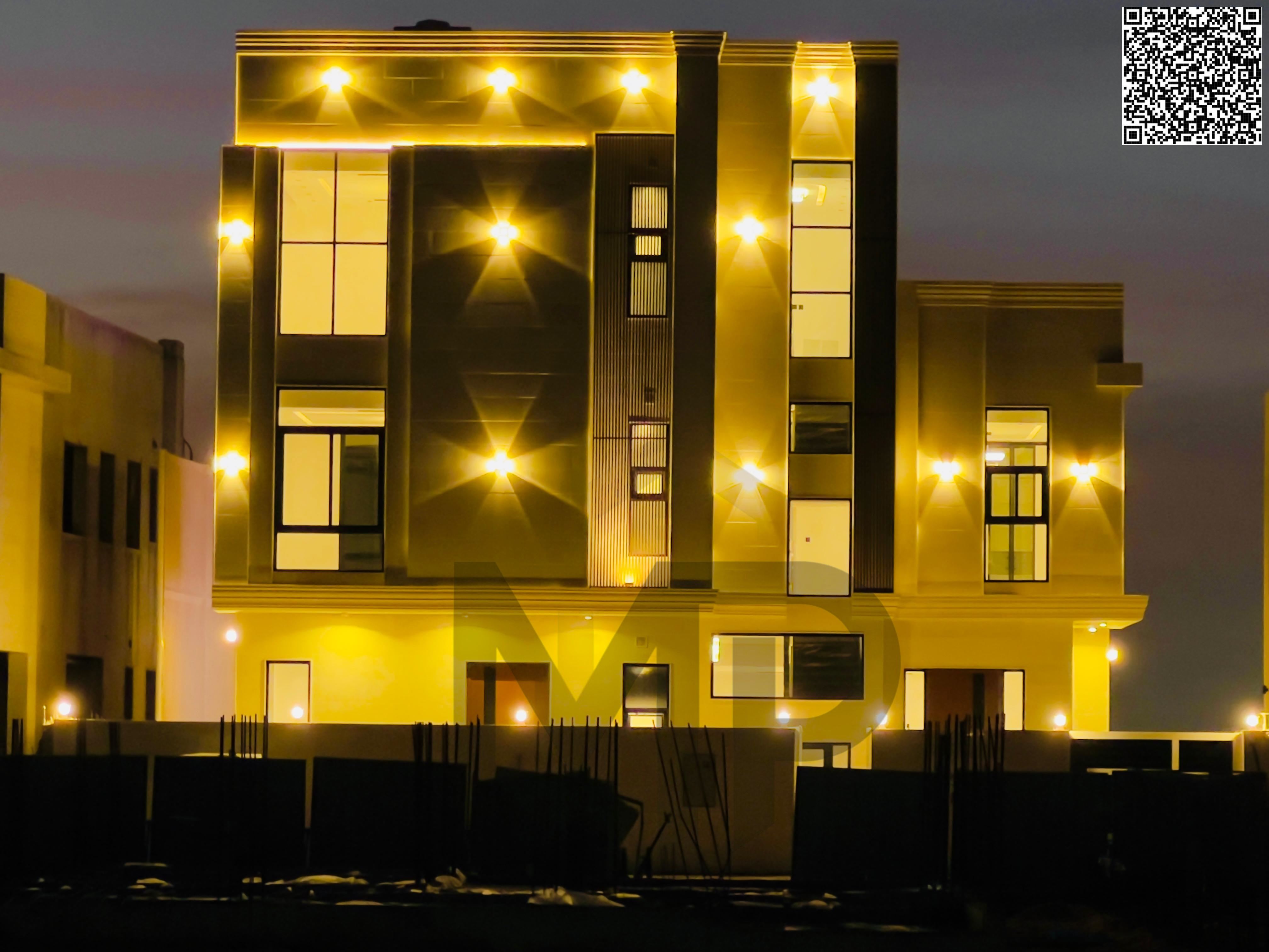 Includes registration and ownership fees, air conditioning, electricity, and water. Luxury villa for sale in Al-Haliyo with central air conditioning.
