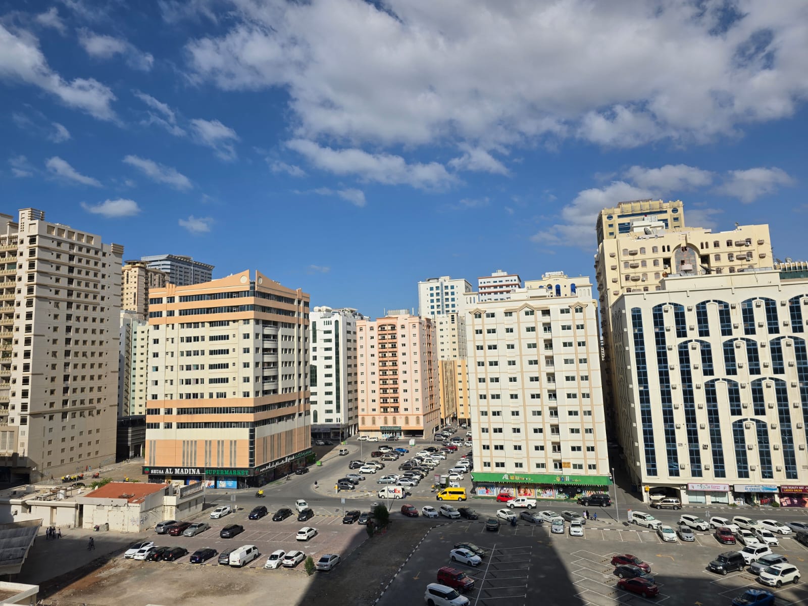 Two-bedroom apartment with living room and balcony in Al Qasimia Al Nad near Al Majaz 1, two bathrooms, spacious and bright, open view, gym and pool,